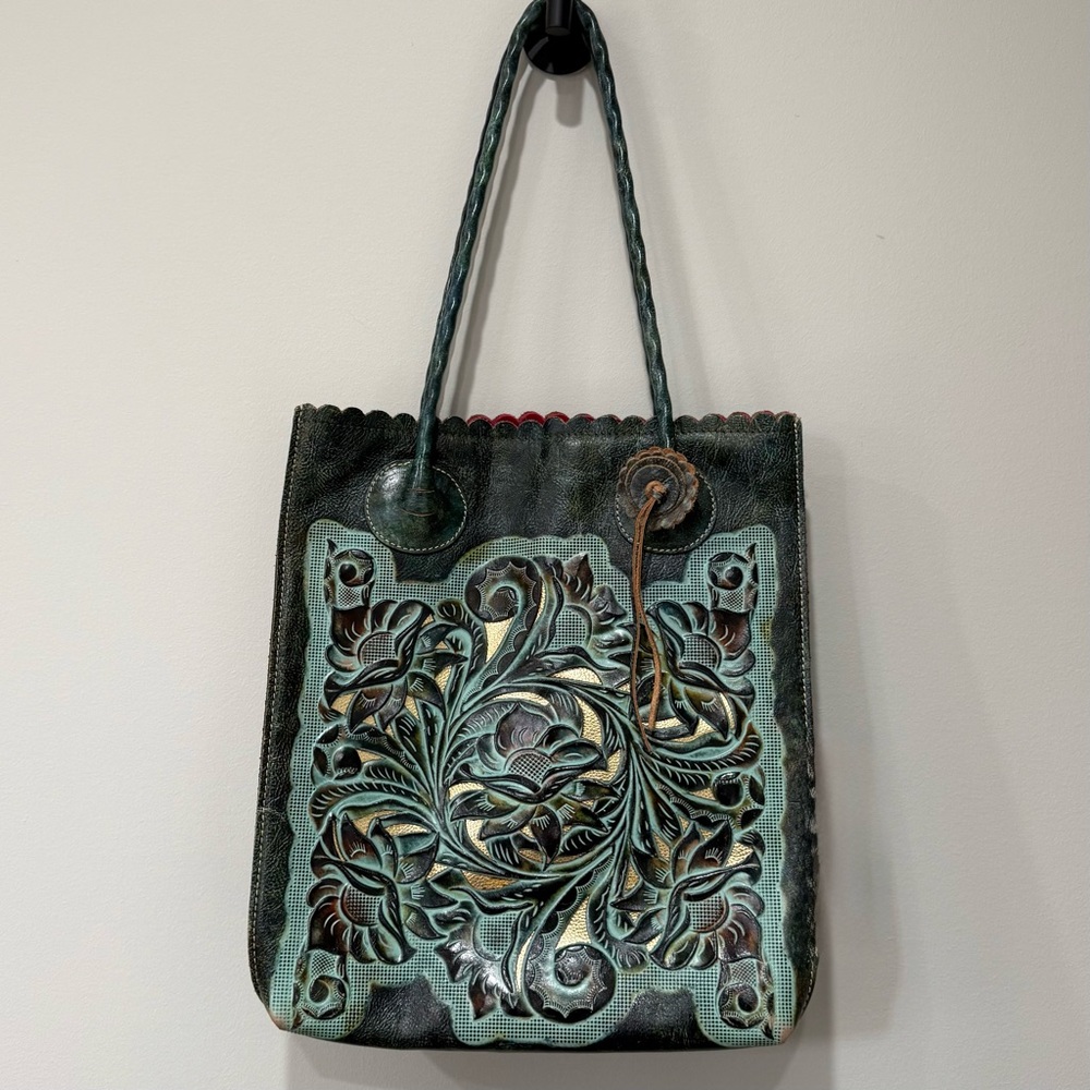 Patricia Nash Cavo Turquoise Tote Bag
